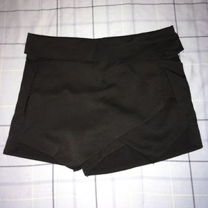Black asymmetrical skort